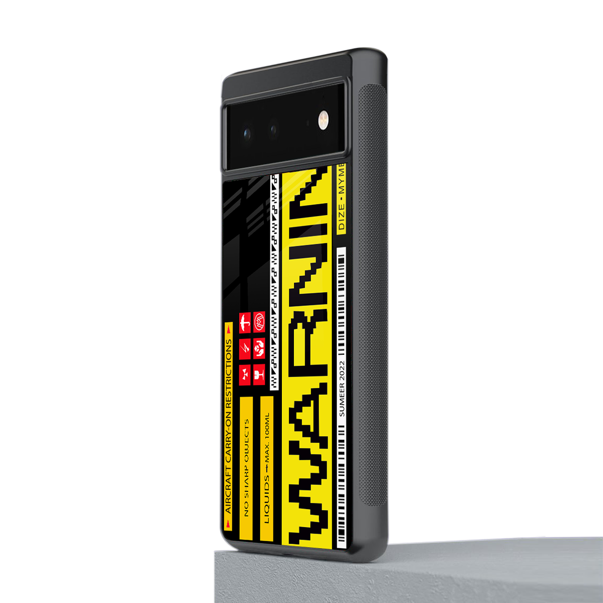 warning back phone cover | glass case for Google Pixel 6A