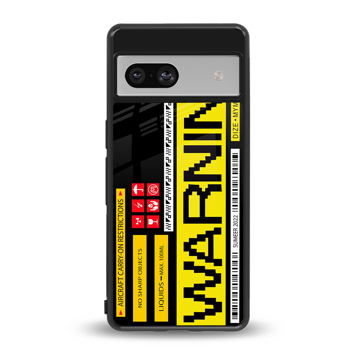 warning back phone cover | glass case for Google Pixel 7A