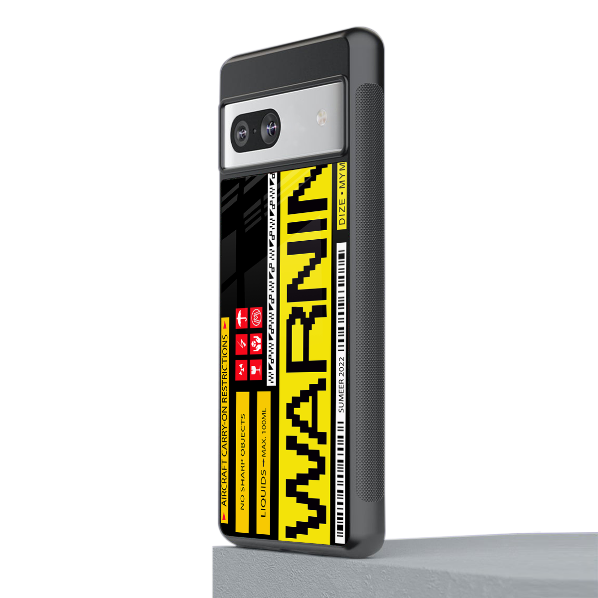 warning back phone cover | glass case for Google Pixel 7A