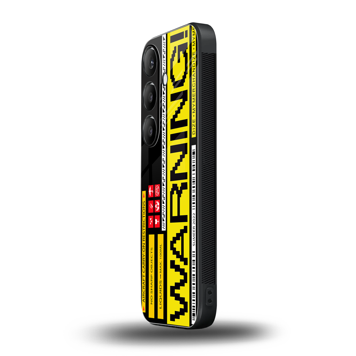 warning back phone cover | glass case for samsung galaxy s23 plus