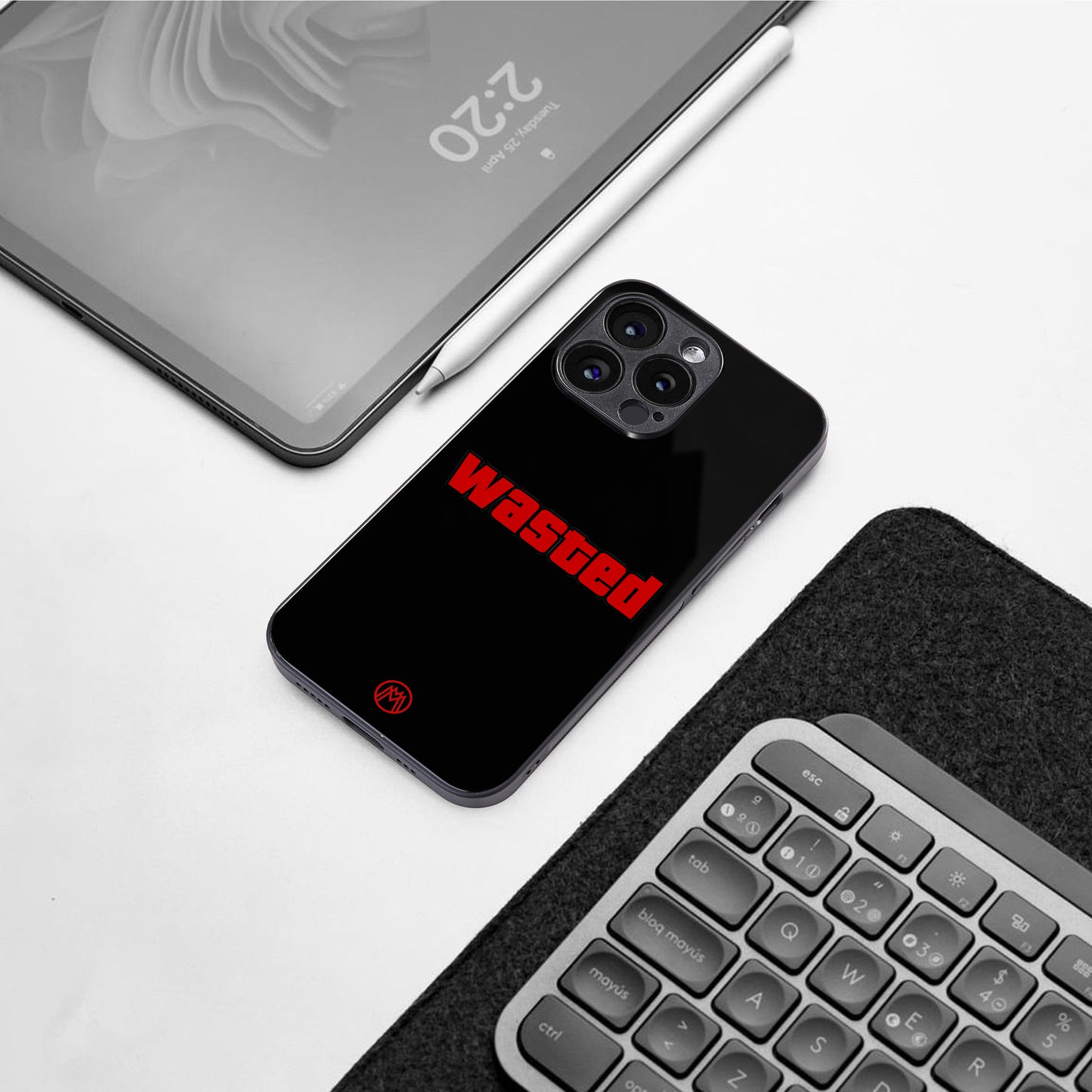 wasted back phone cover | glass case for iphone 16 pro max