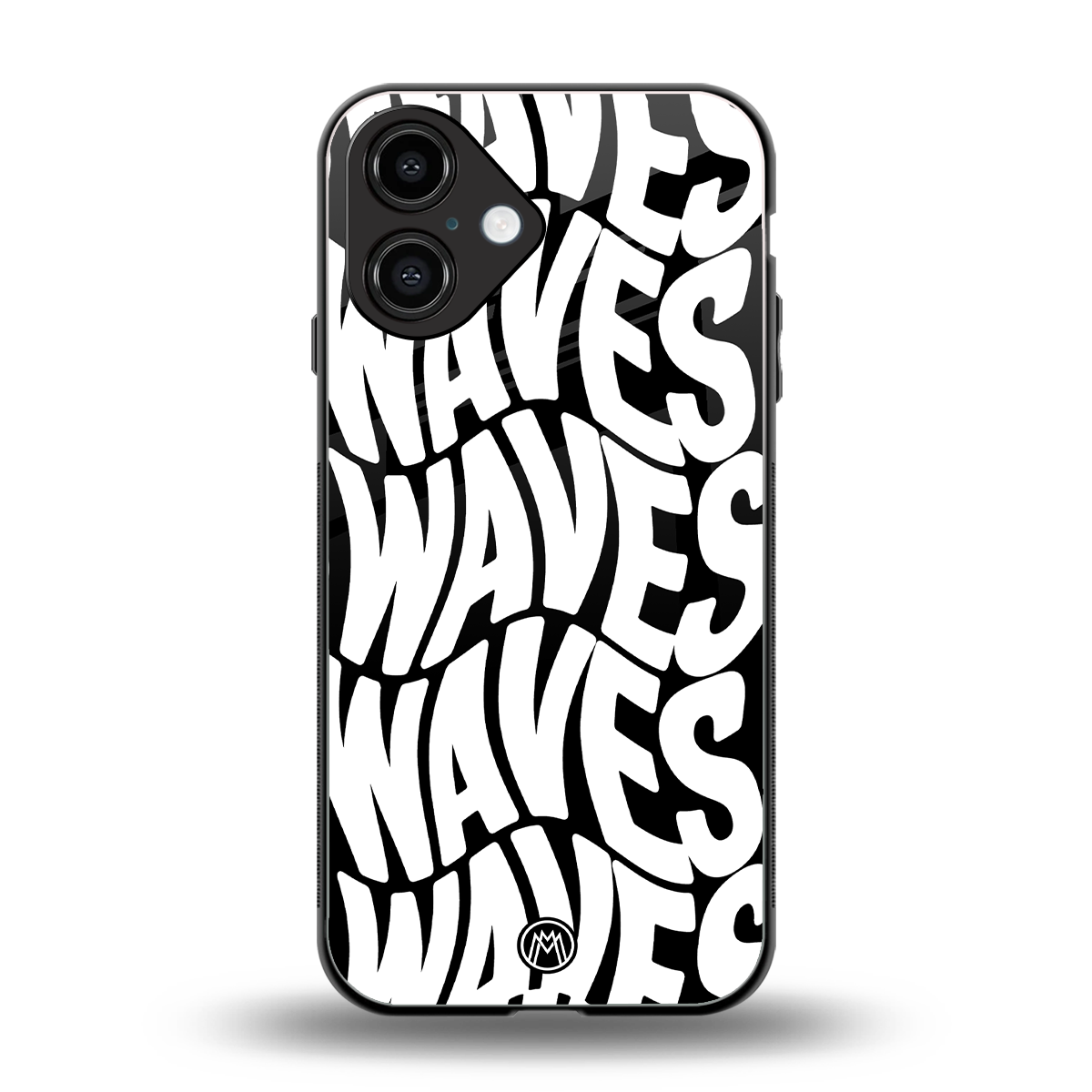 waves back phone cover | glass case for iphone 16