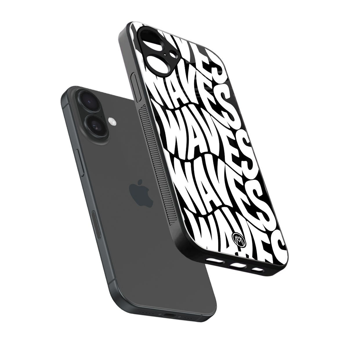waves back phone cover | glass case for iphone 16