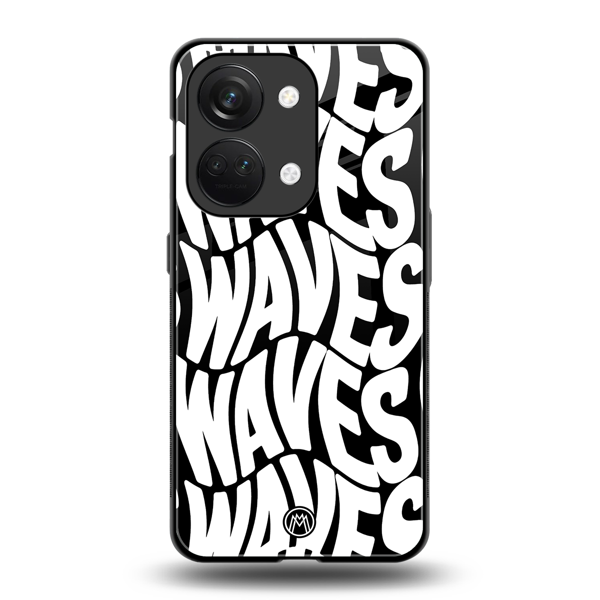 waves back phone cover | glass case for oneplus nord 3