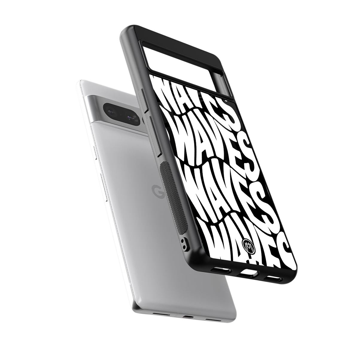 waves back phone cover | glass case for google pixel 7 pro