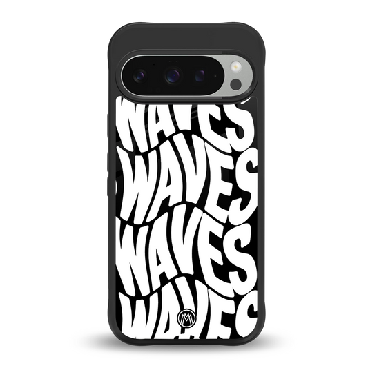 waves back phone cover | glass case for google pixel 9 pro