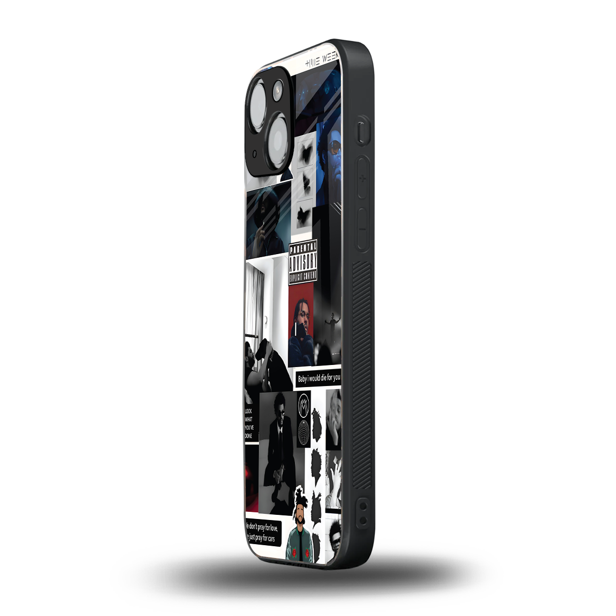 weeknd blend back phone cover | glass case for iphone 13 mini
