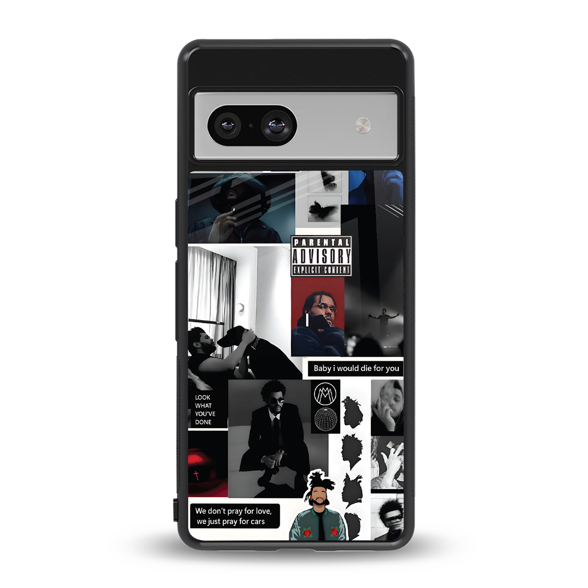 weeknd blend back phone cover | glass case for Google Pixel 7A