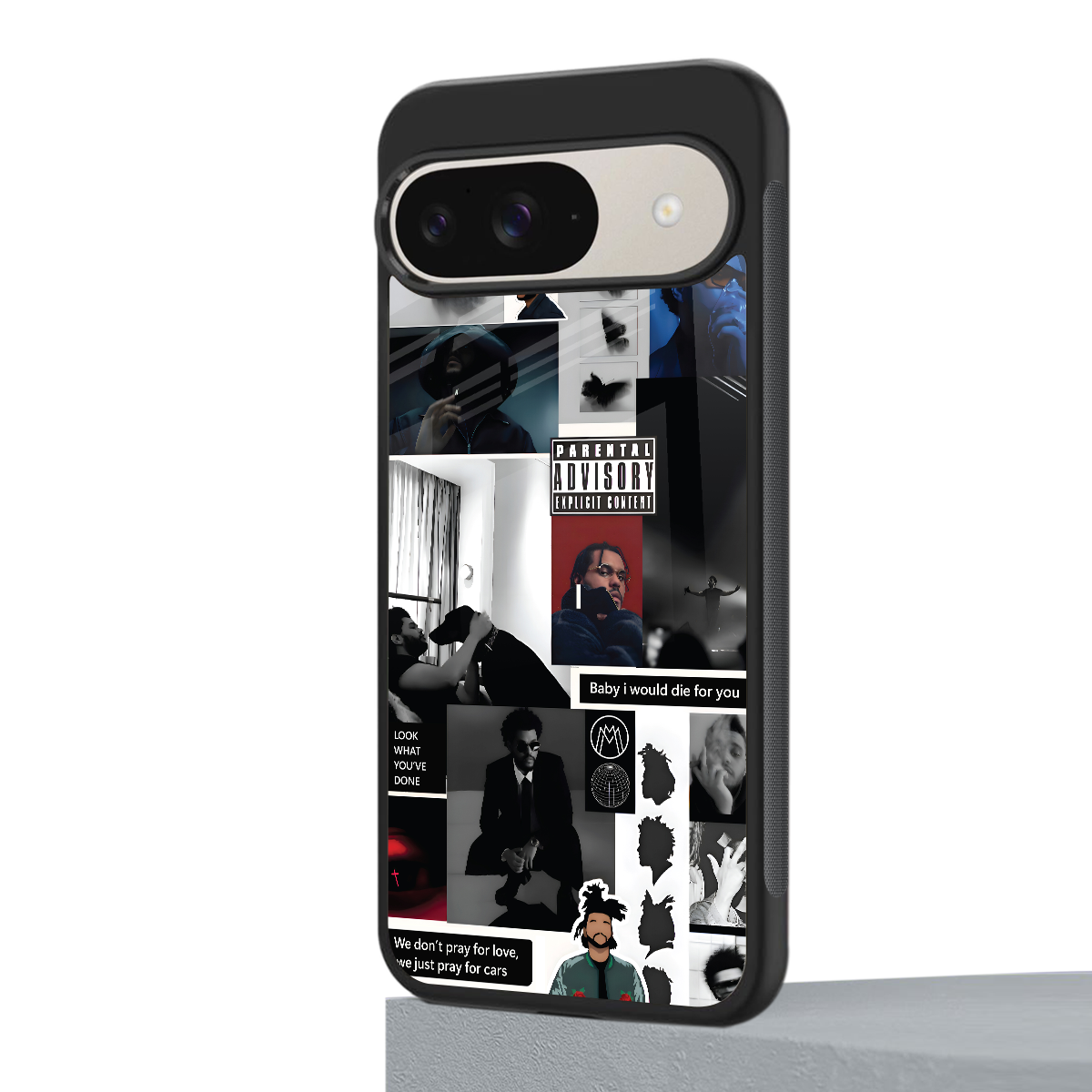 weeknd blend back phone cover | glass case for google pixel 9