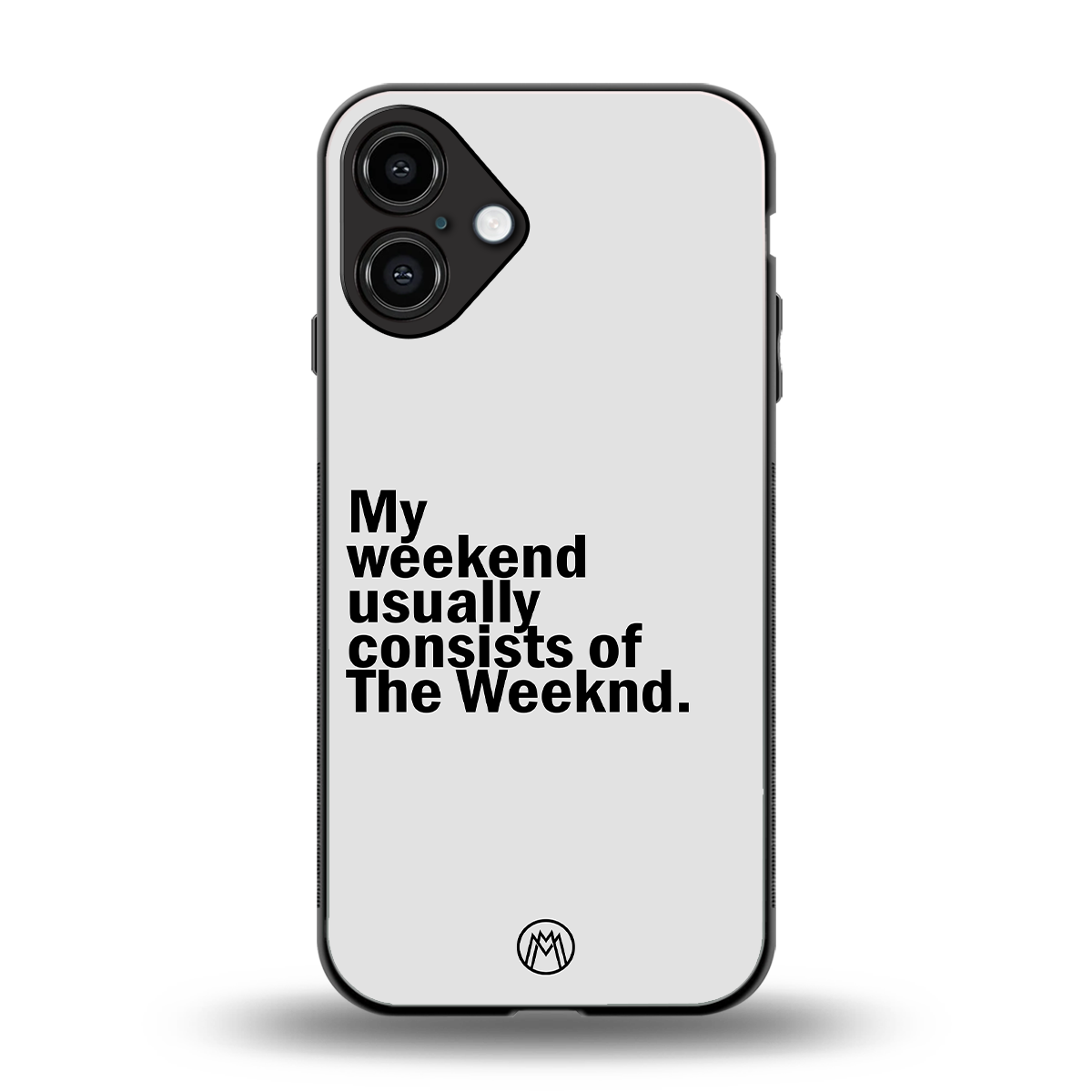 weeknd mood back phone cover | glass case for iphone 16 plus