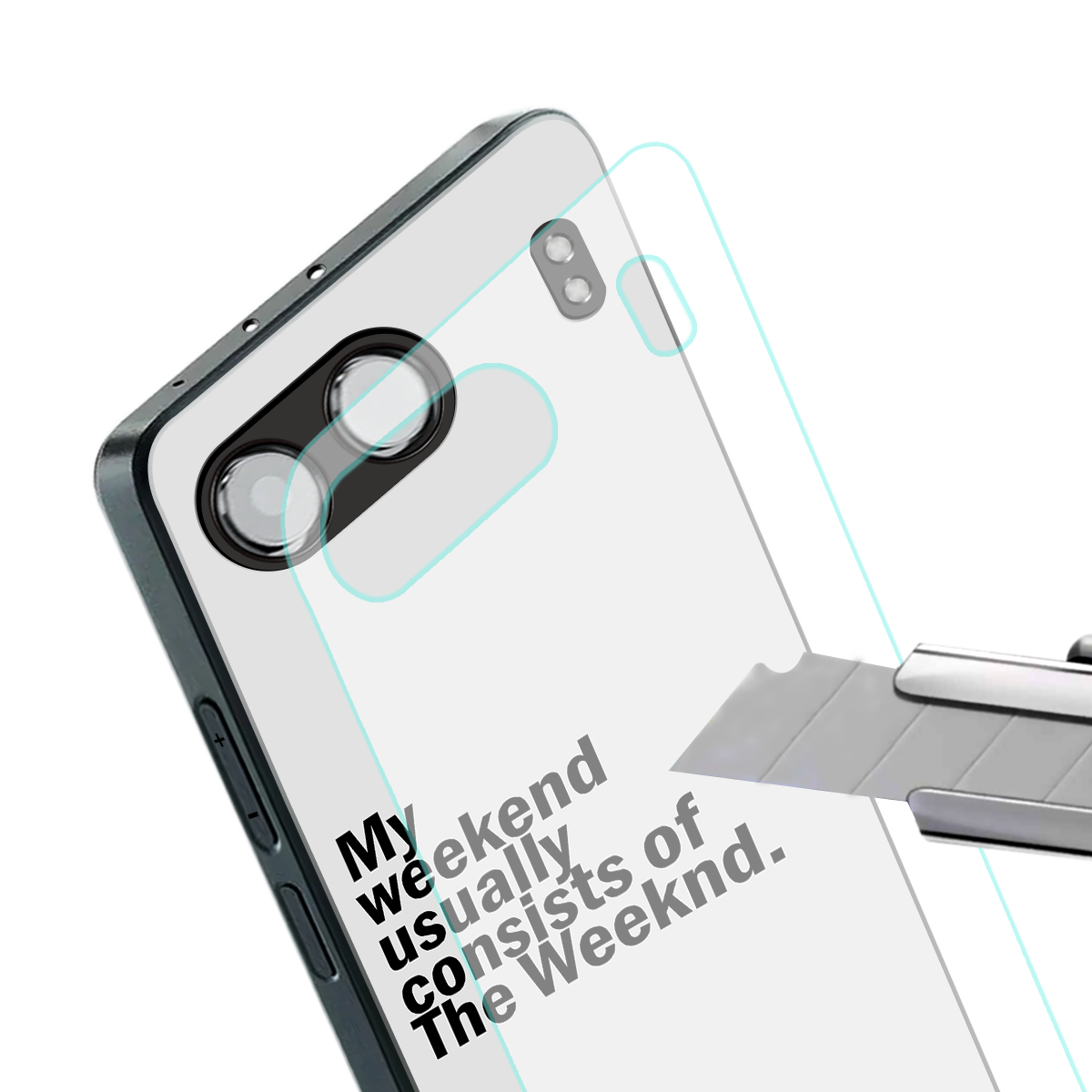 weeknd mood back phone cover | glass case for oneplus nord 4