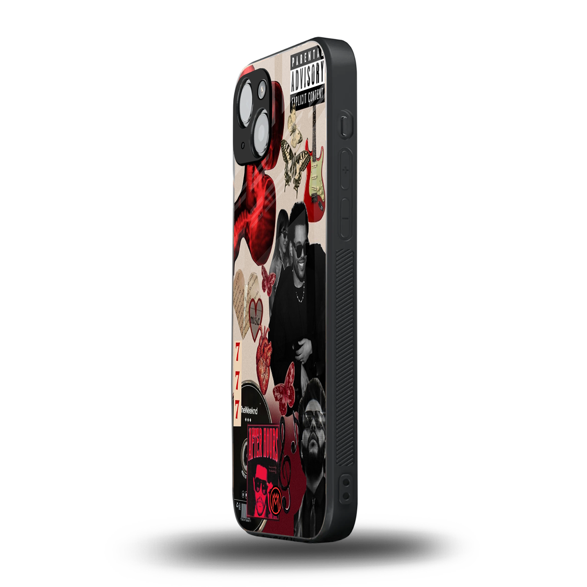weeknd vibes back phone cover | glass case for iphone 15 plus