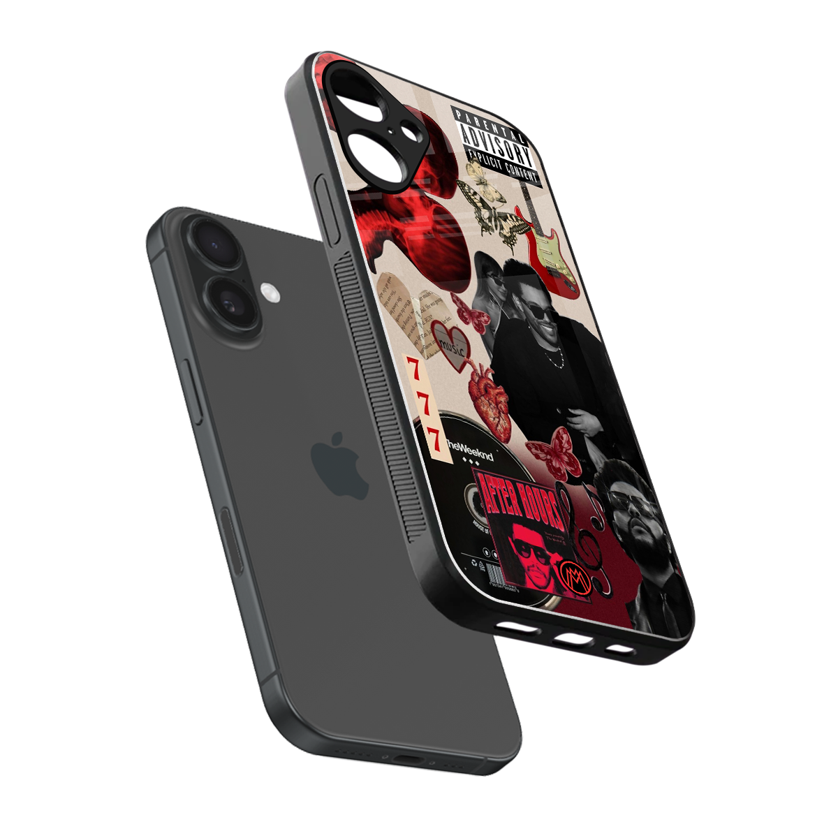weeknd vibes back phone cover | glass case for iphone 16 plus