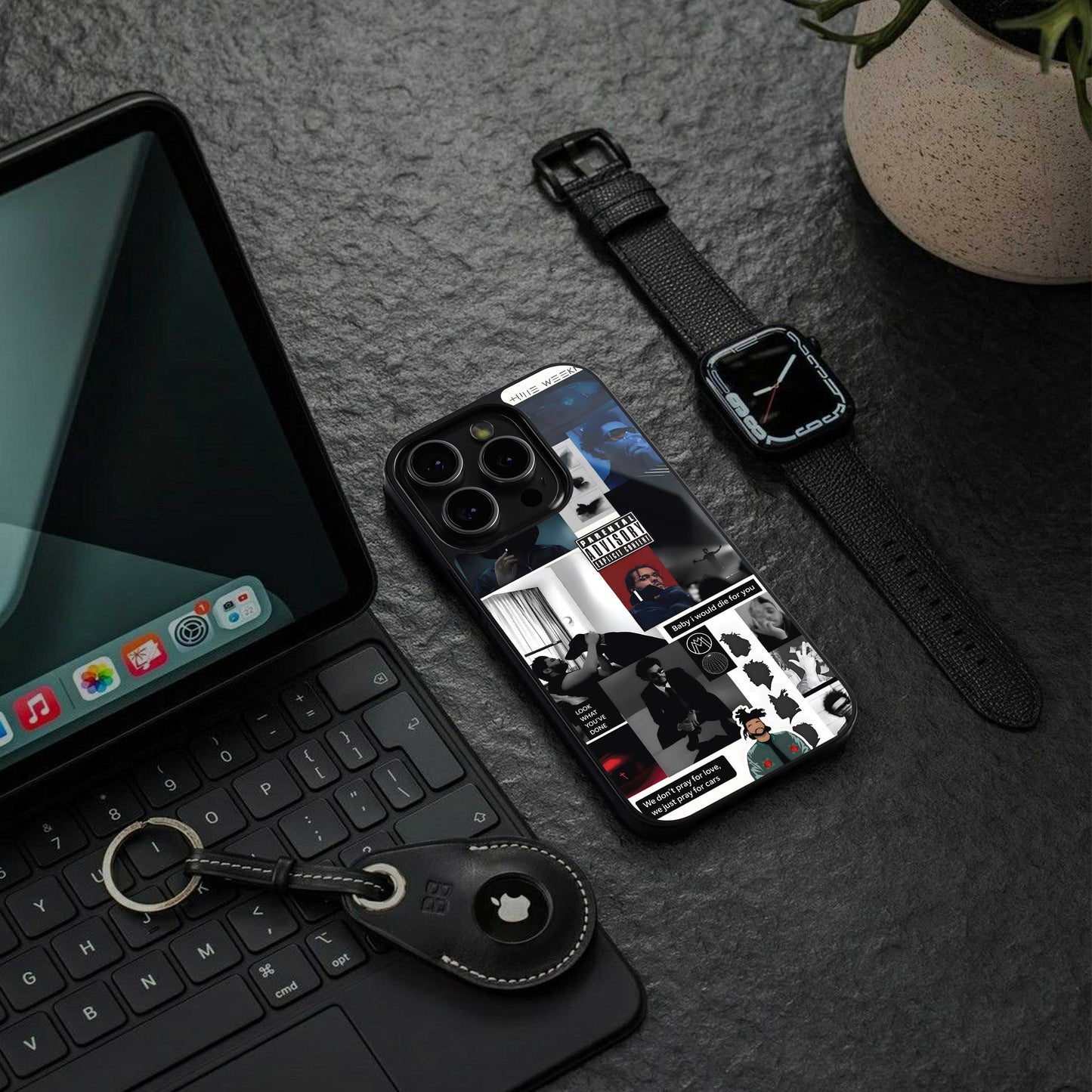 weeknd blend back phone cover | glass case for iphone 13 mini