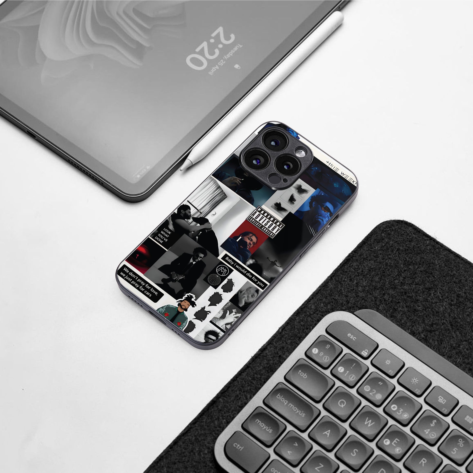 weeknd blend back phone cover | glass case for google pixel 9 pro