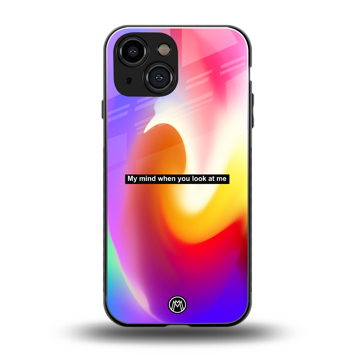 when you look at me back phone cover | glass case for iphone 13 mini