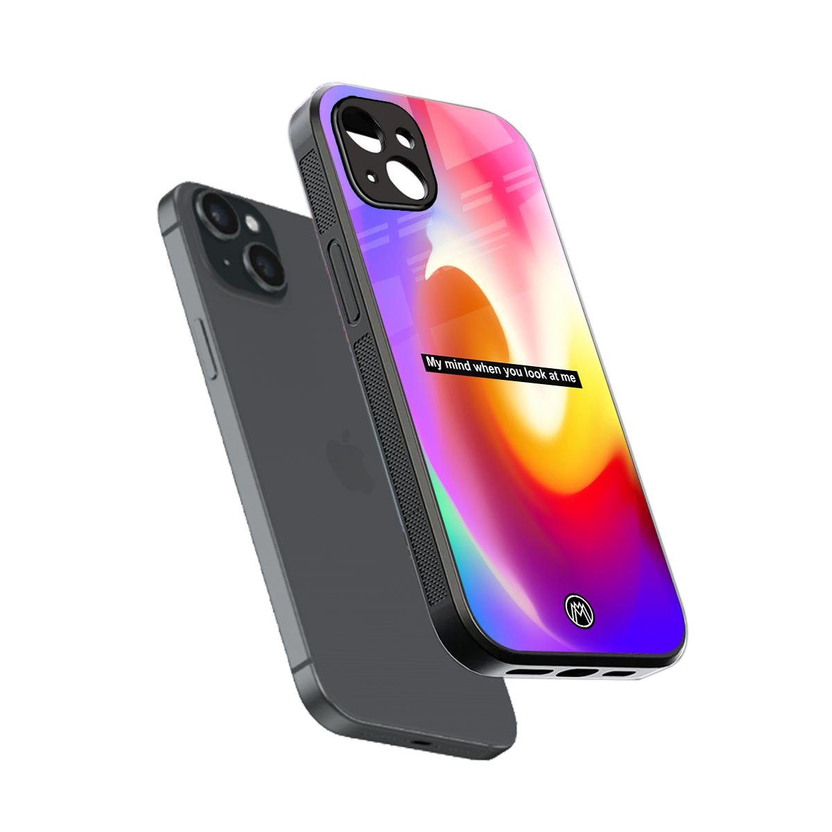 when you look at me back phone cover | glass case for iphone 15 plus