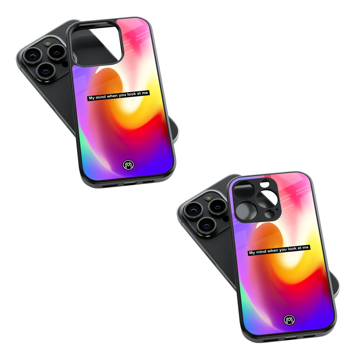 Trendy Glass Back Mobile Case for iPhone, Samsung, Redmi, OnePlus, Google Pixel, Motorola