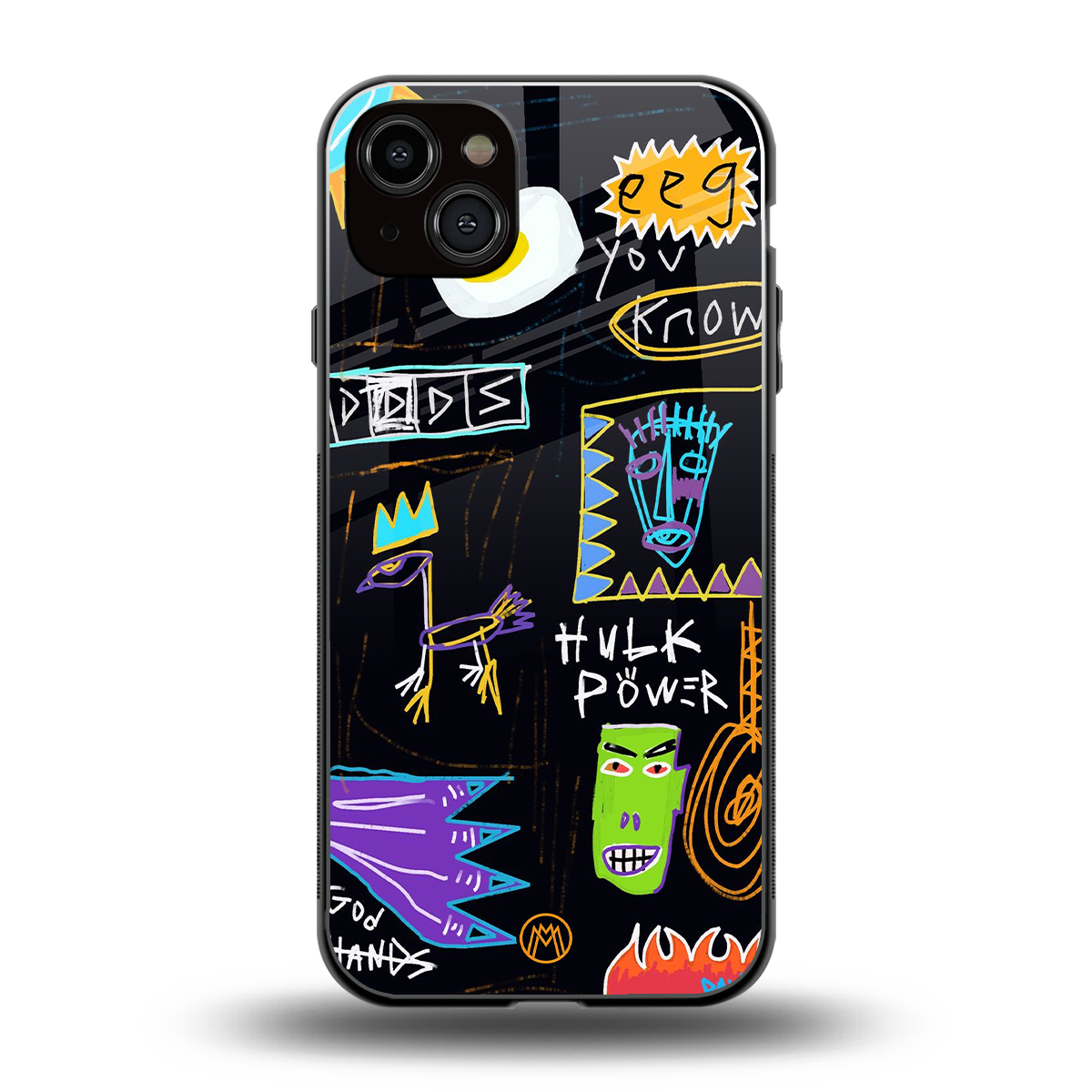 whimsy back phone cover | glass case for iphone 15 plus