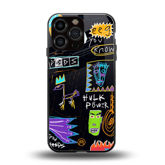 whimsy back phone cover | glass case for iphone 14 pro max