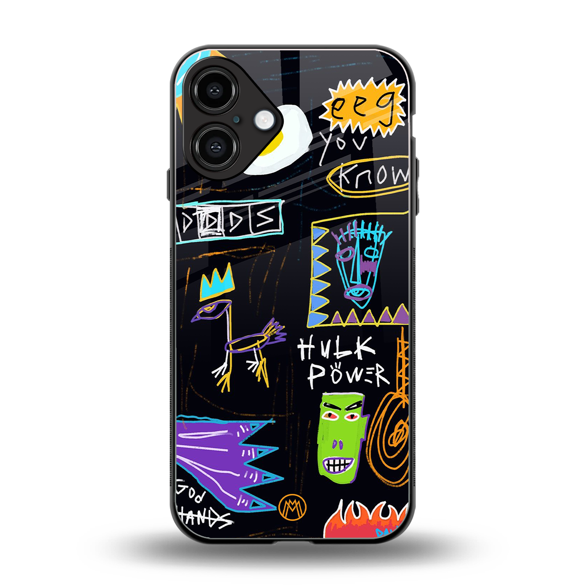 whimsy back phone cover | glass case for iphone 16 plus