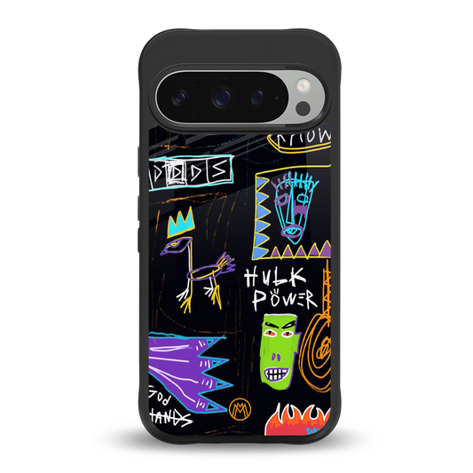 whimsy back phone cover | glass case for google pixel 9 pro