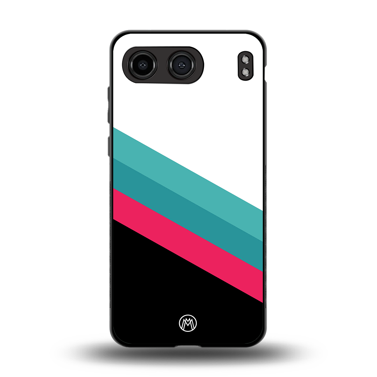white green red pattern stripes back phone cover | glass case for oneplus nord 4