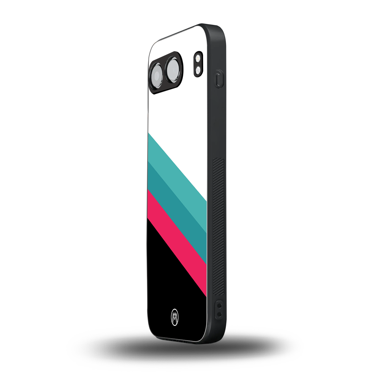 white green red pattern stripes back phone cover | glass case for oneplus nord 4