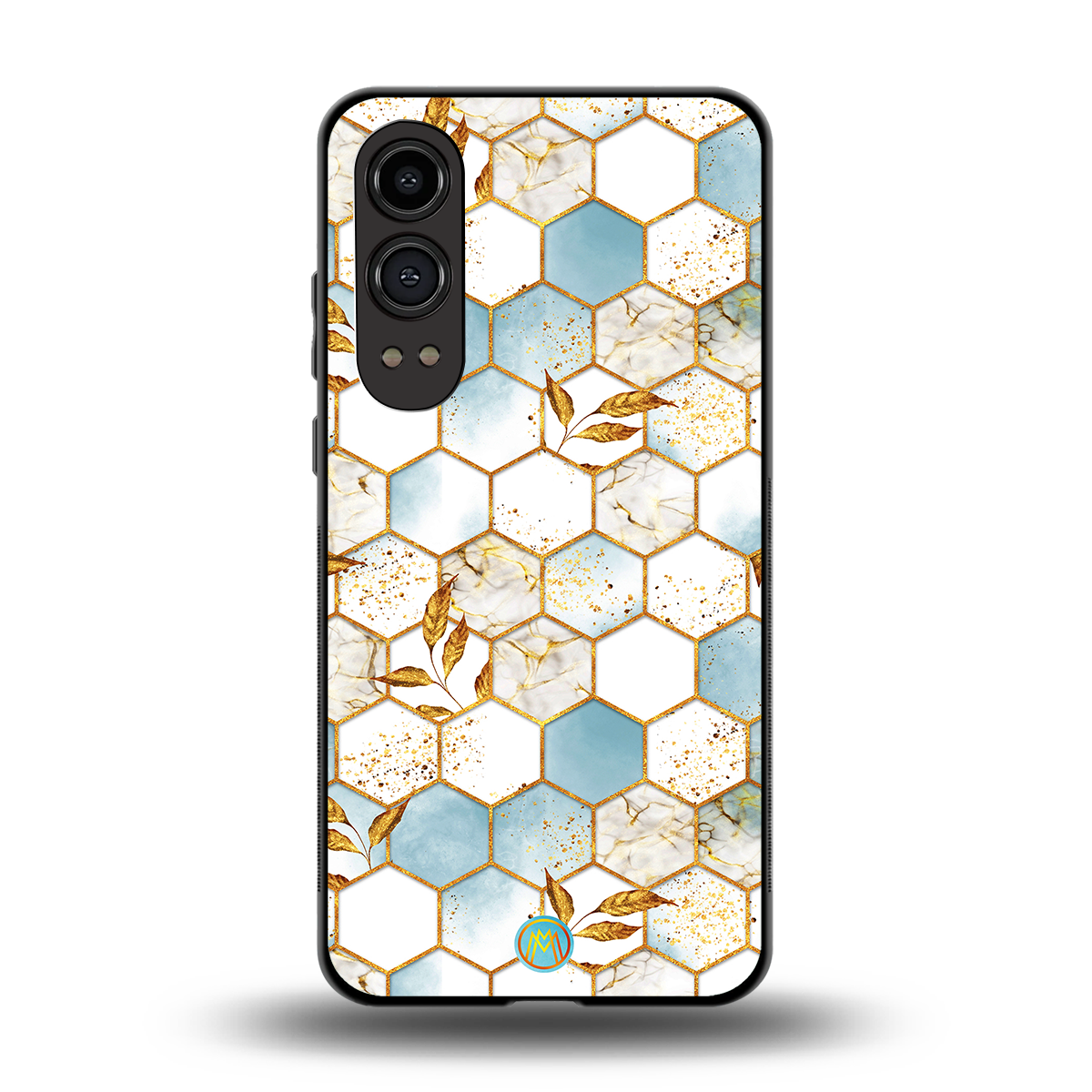 white marble tiles back phone cover | glass case for oneplus nord ce 4 lite