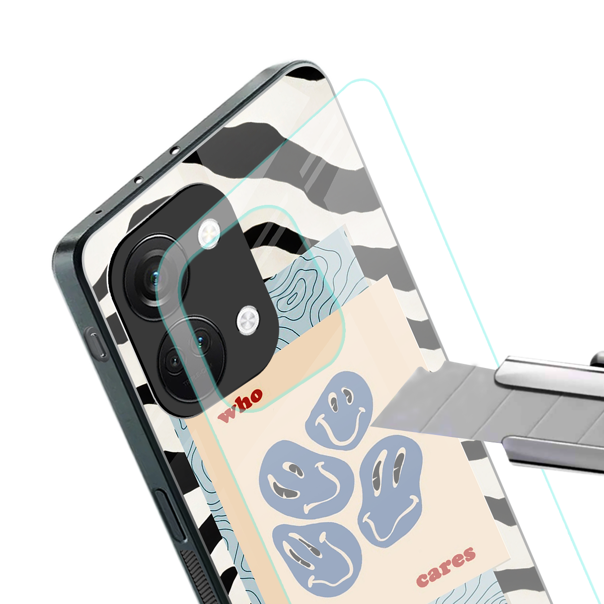 who cares back phone cover | glass case for oneplus nord 3