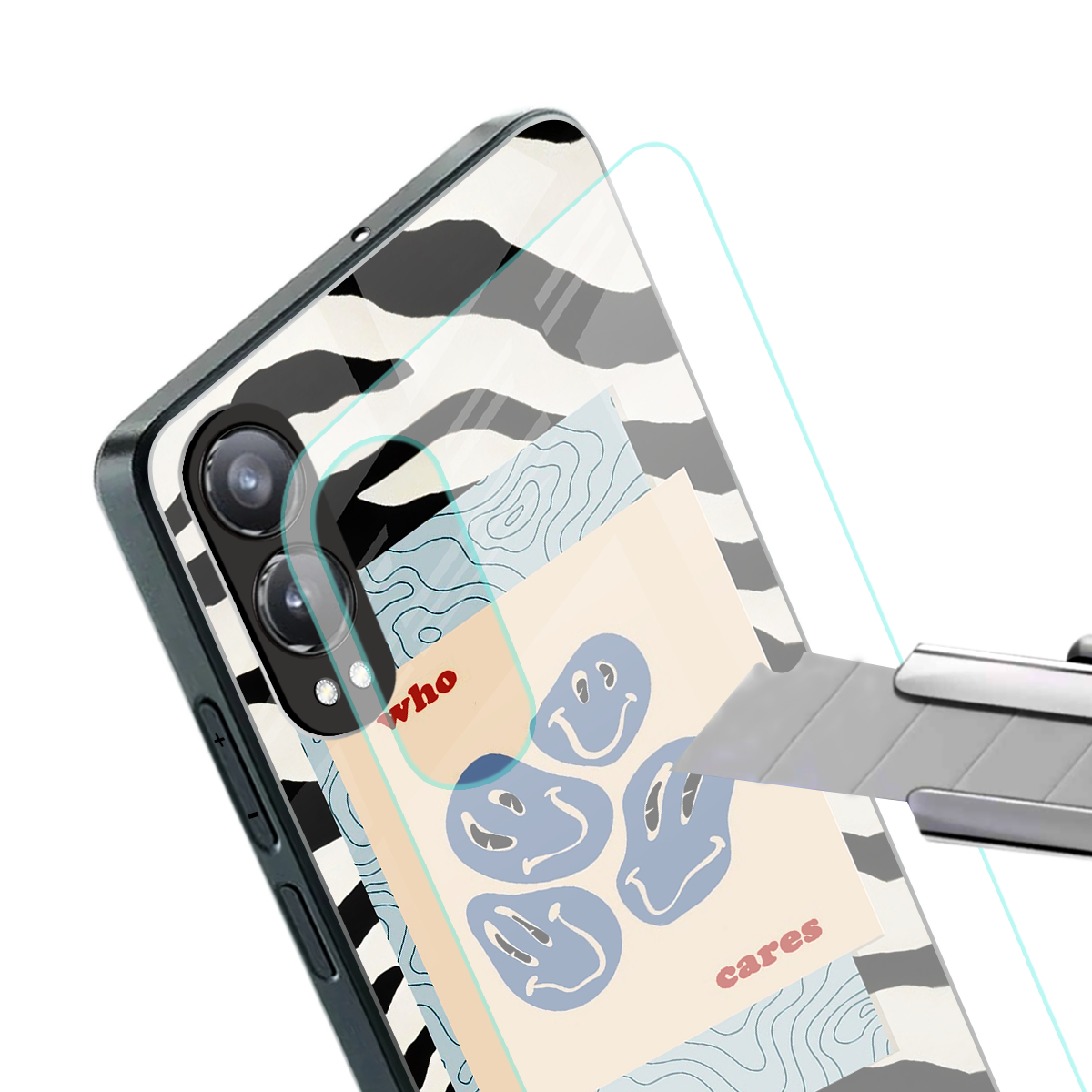 who cares back phone cover | glass case for oneplus nord ce 4 lite