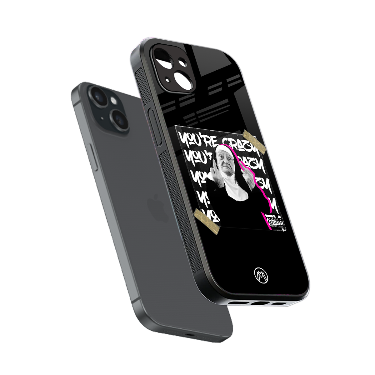 wild mind back phone cover | glass case for iphone 15 plus