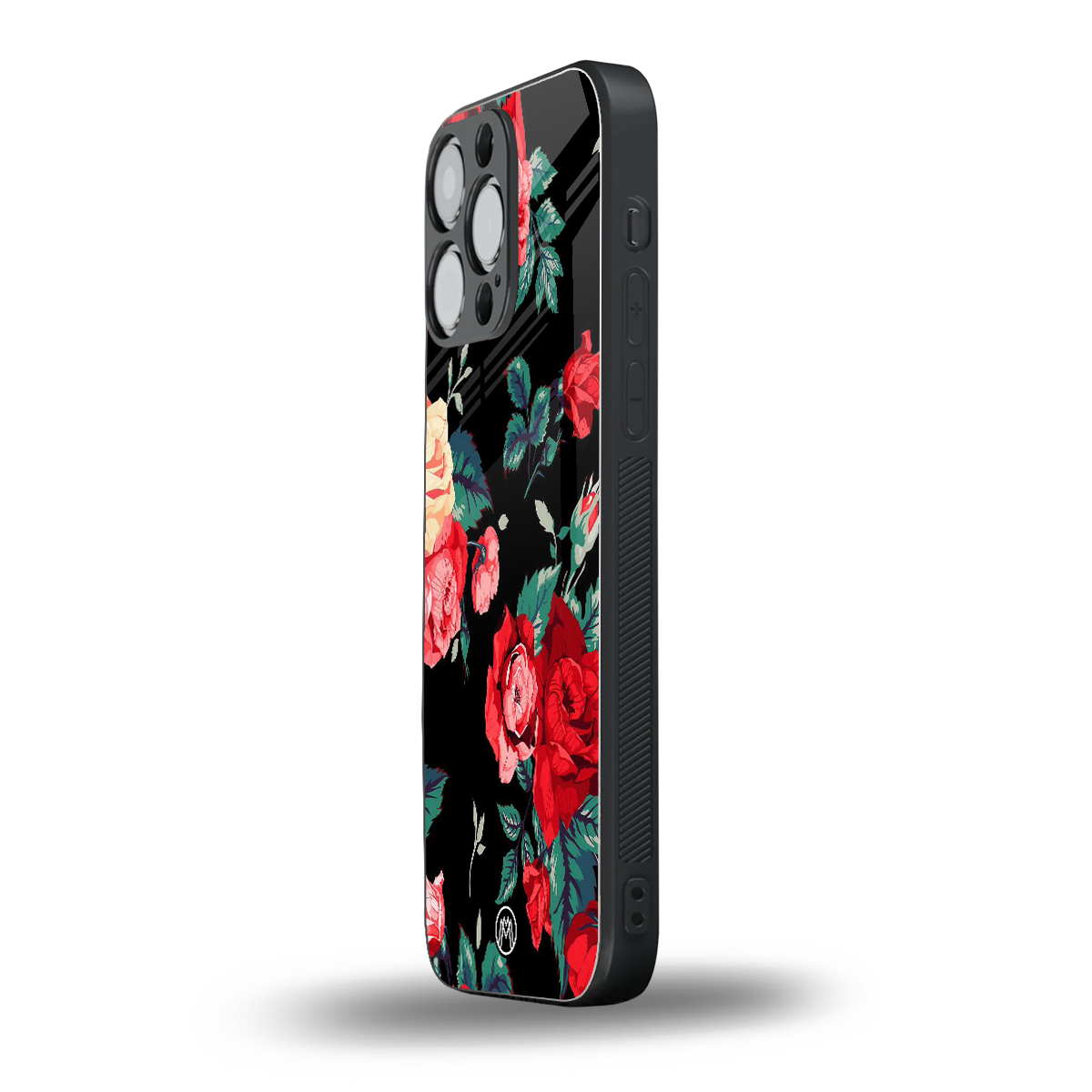 wildflower back phone cover | glass case for iphone 13 pro max