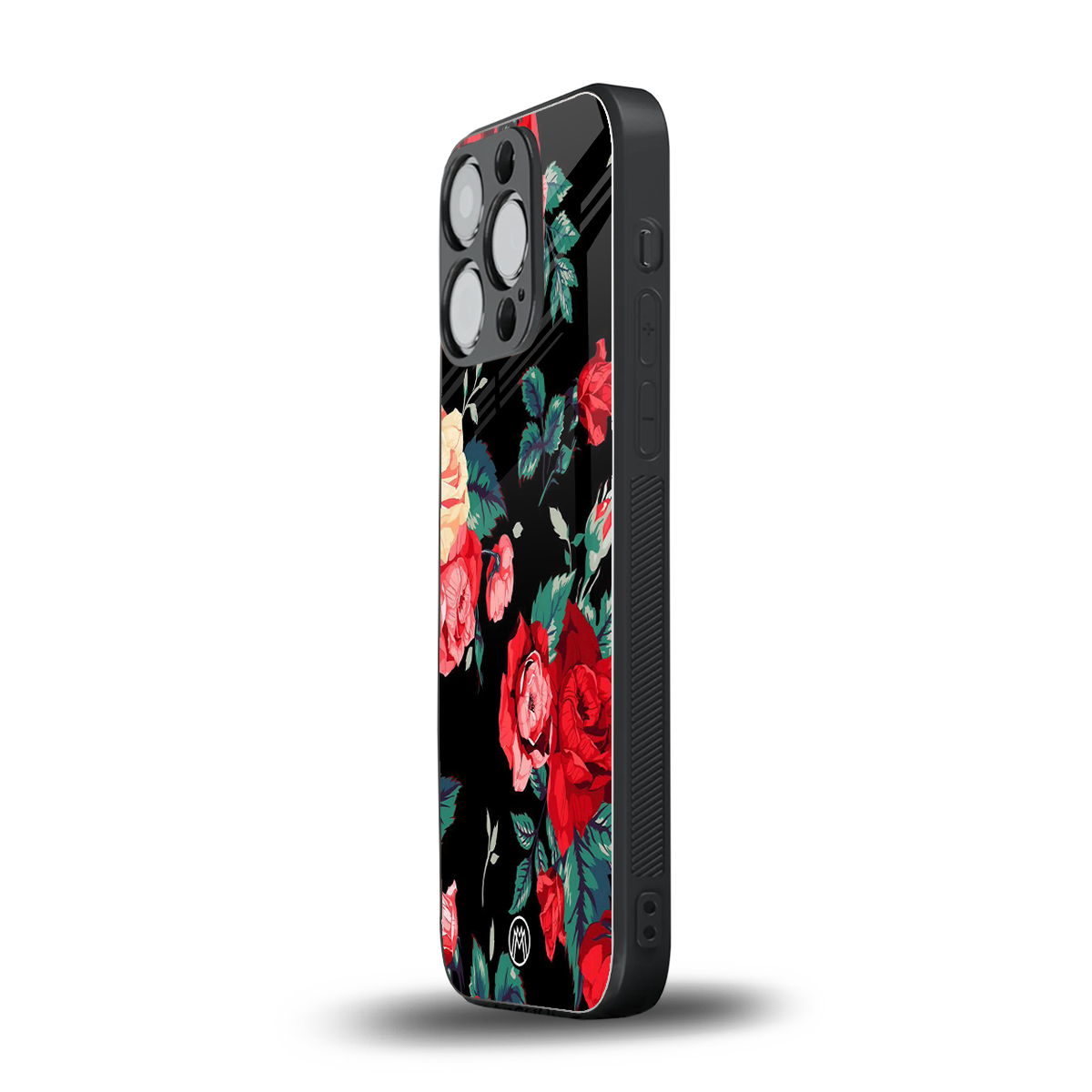 wildflower back phone cover | glass case for iphone 14 pro