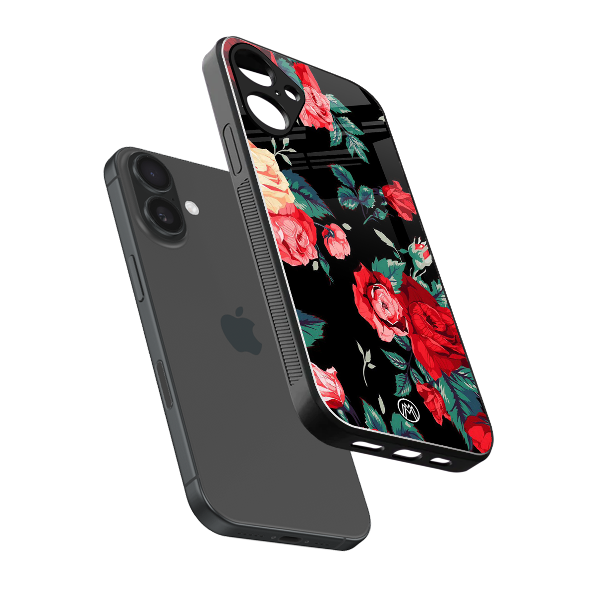 wildflower back phone cover | glass case for iphone 16 plus