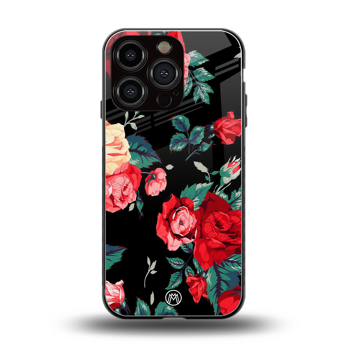 wildflower back phone cover | glass case for iphone 16 pro