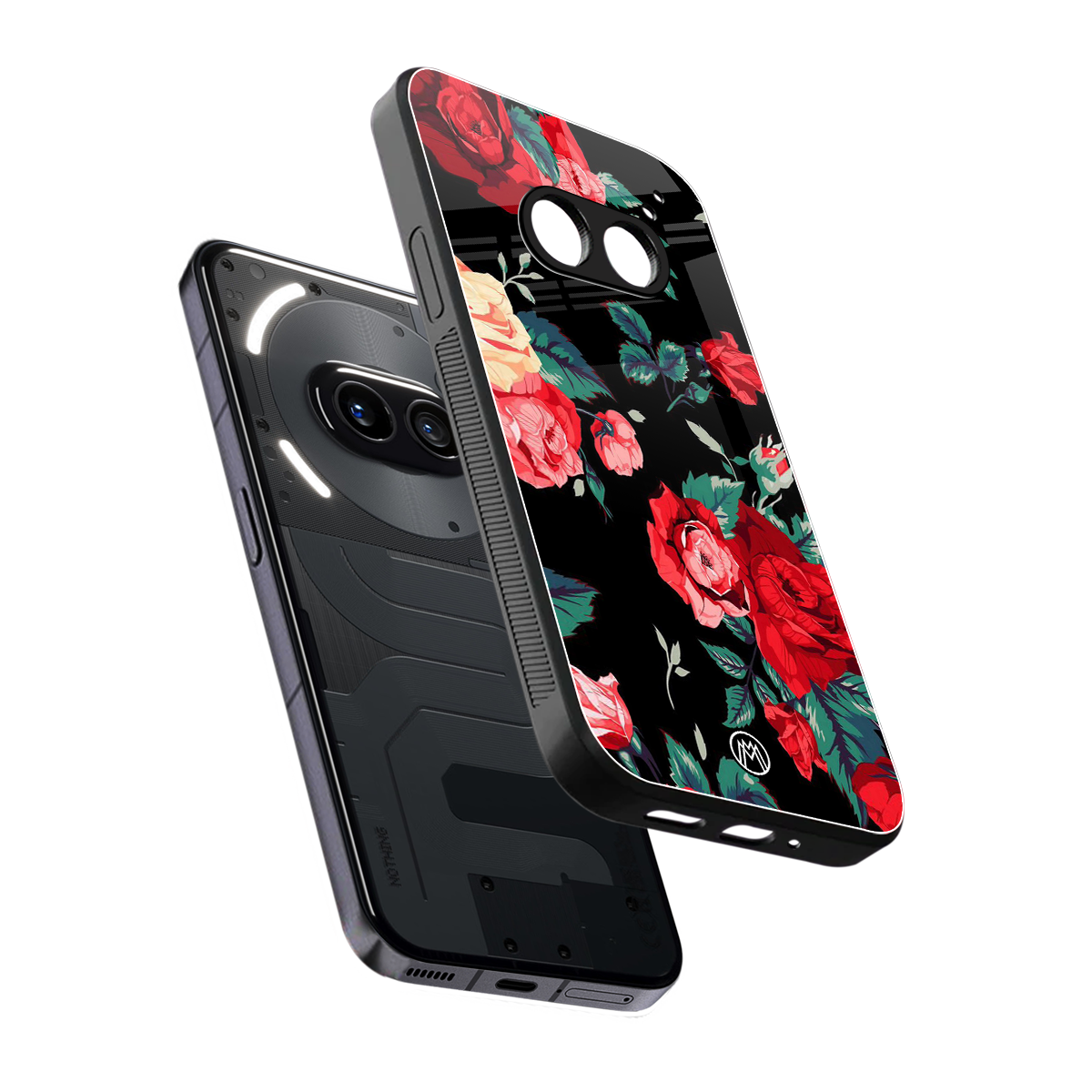 wildflower back phone cover | glass case for nothing phone 2a
