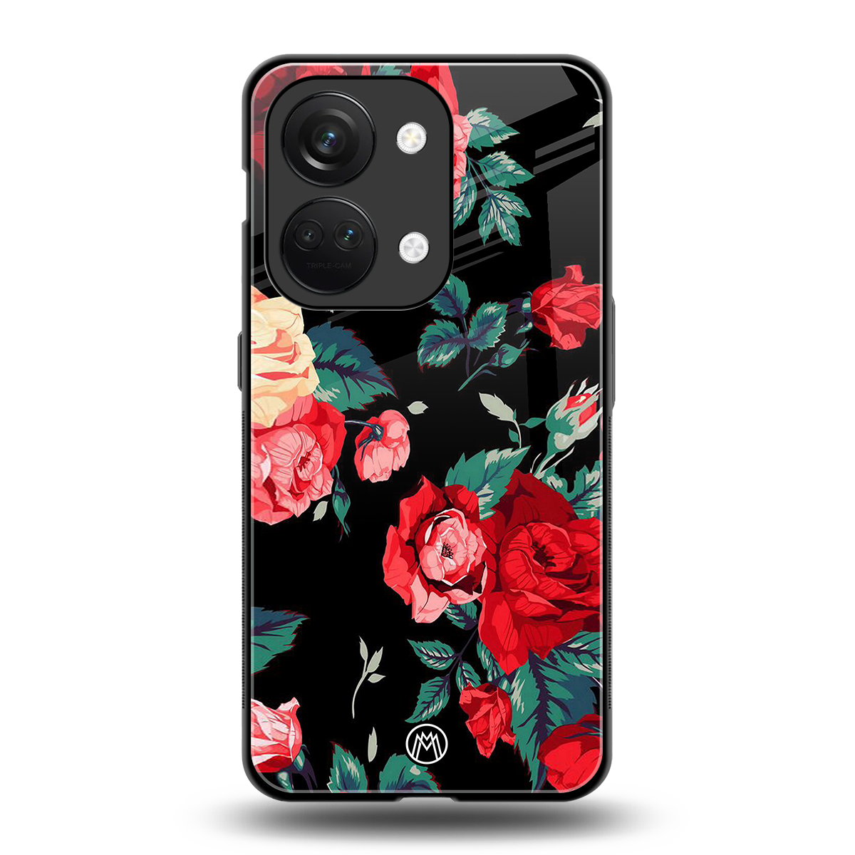 wildflower back phone cover | glass case for oneplus nord 3