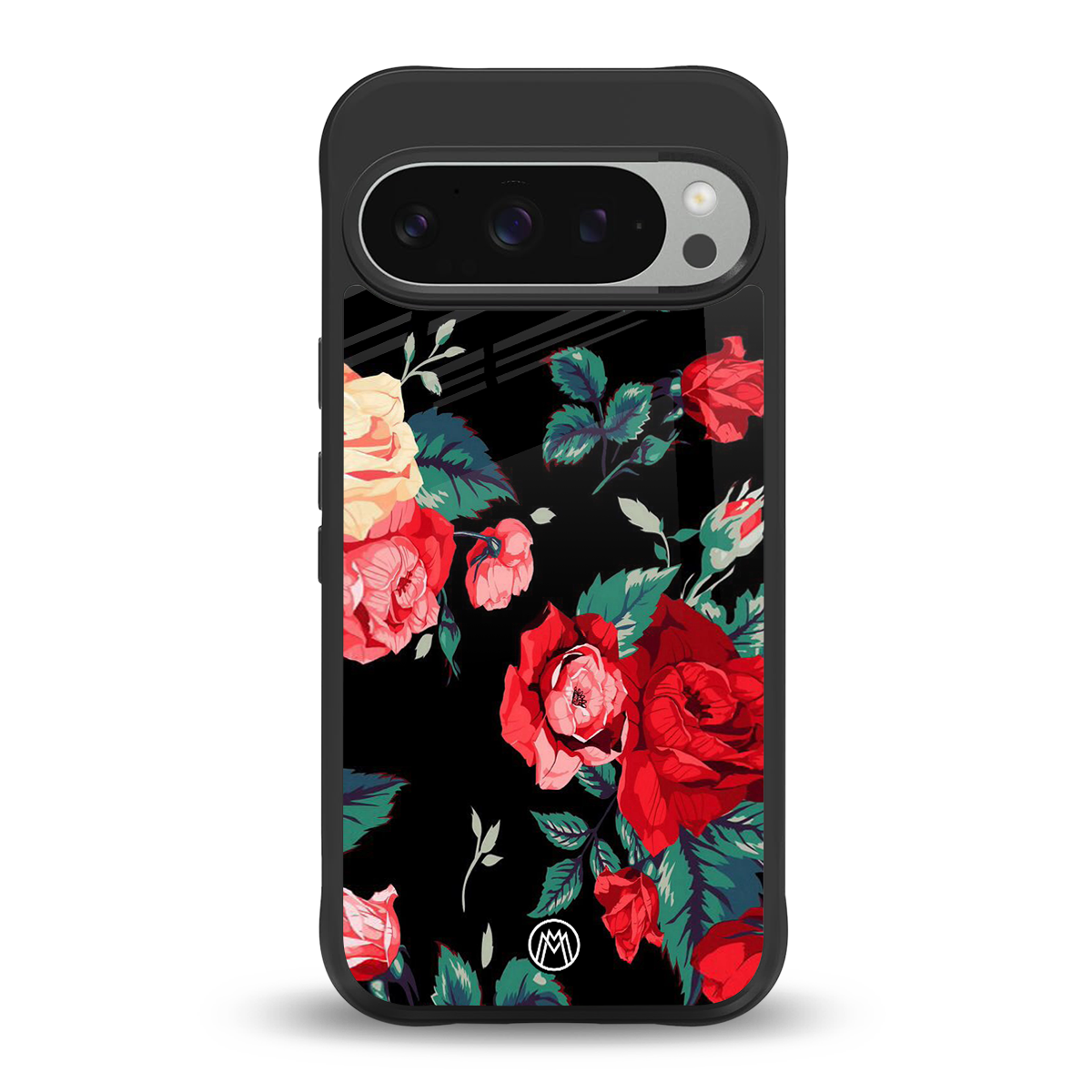 wildflower back phone cover | glass case for google pixel 9 pro