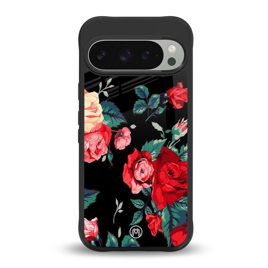 wildflower back phone cover | glass case for google pixel 9 pro