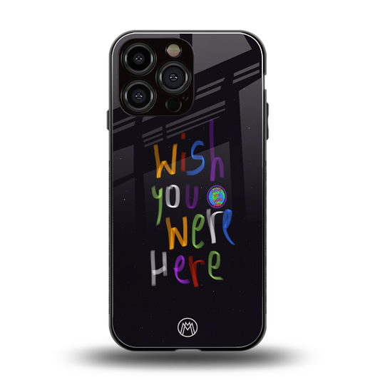 wish you were here back phone cover | glass case for iphone 14 pro max