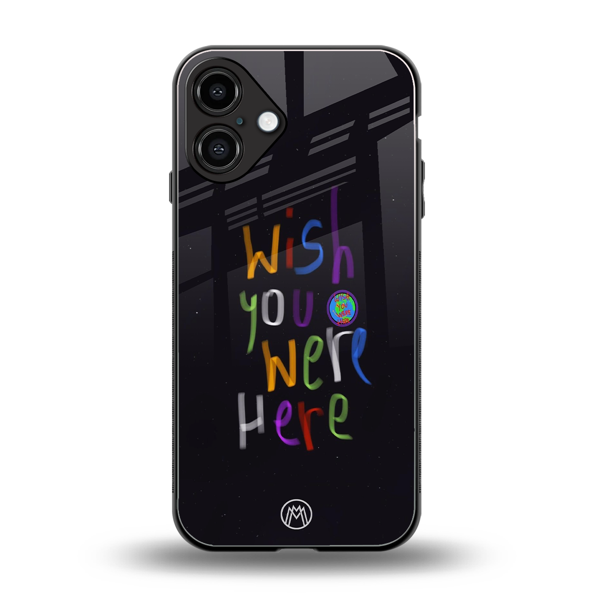 wish you were here back phone cover | glass case for iphone 16 plus
