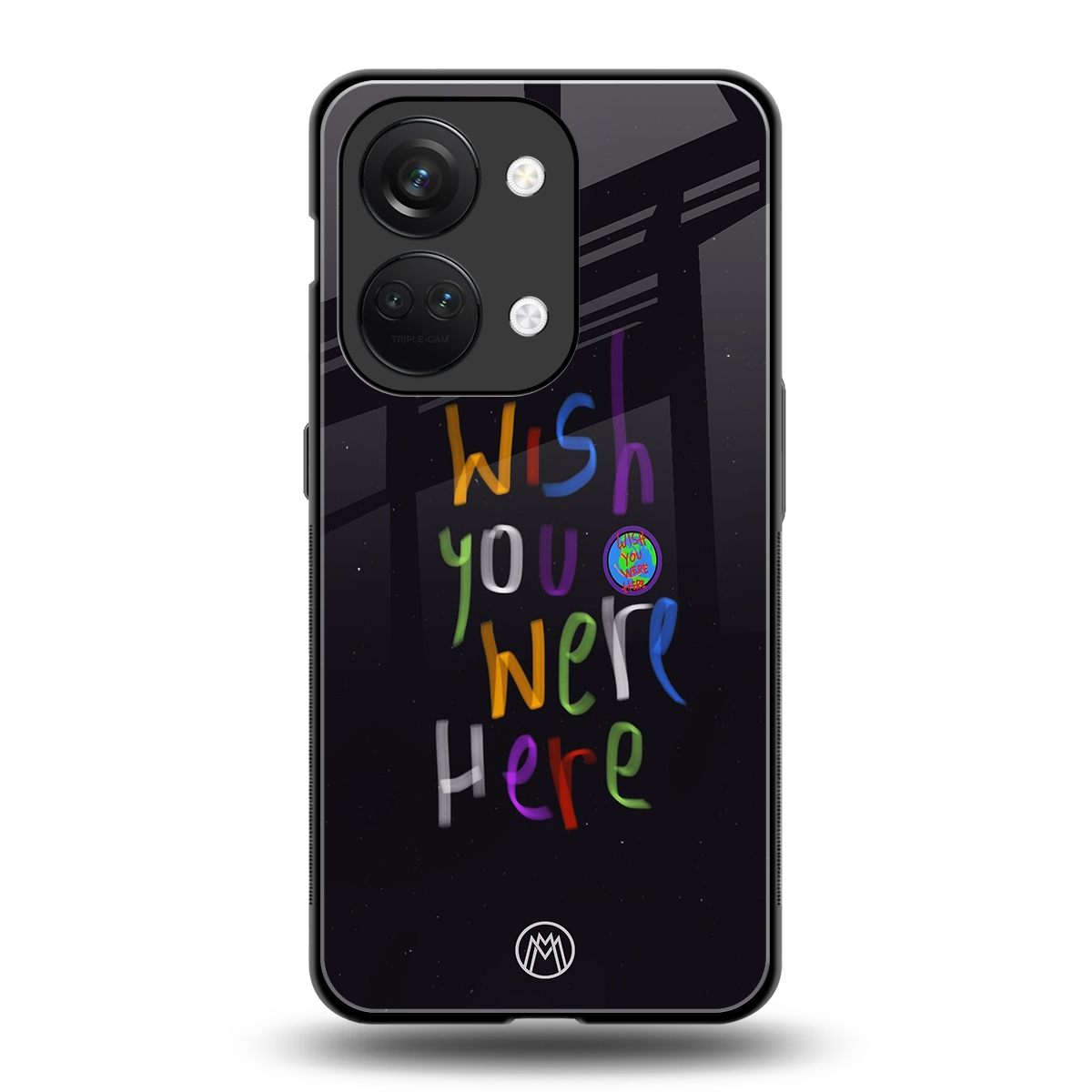 wish you were here back phone cover | glass case for oneplus nord 3