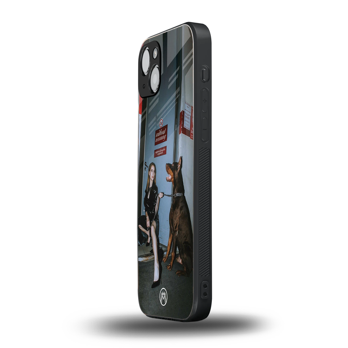 without warning back phone cover | glass case for iphone 15 plus
