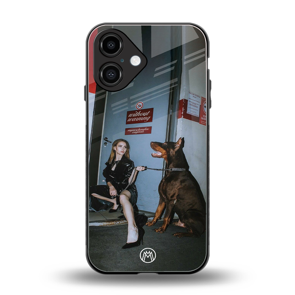 without warning back phone cover | glass case for iphone 16