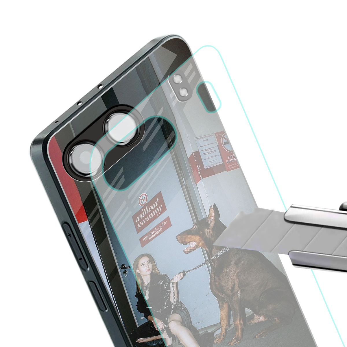 without warning back phone cover | glass case for oneplus nord 4