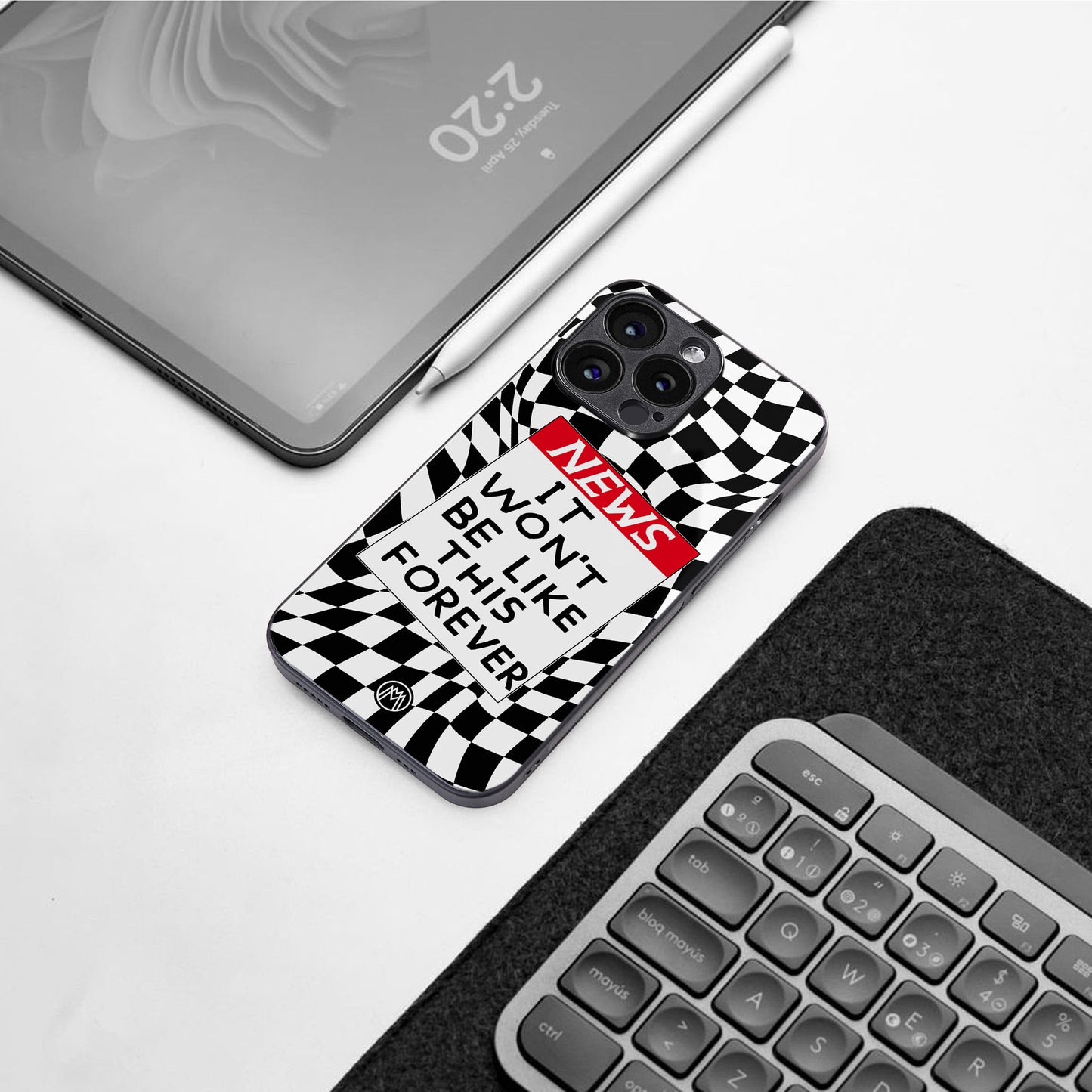 won't be like this forever back phone cover | glass case for iphone 16 pro max