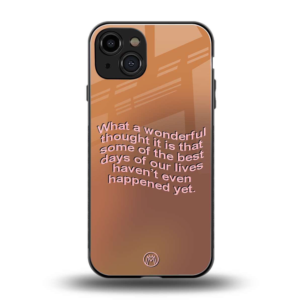 wonderful thought back phone cover | glass case for iphone 15