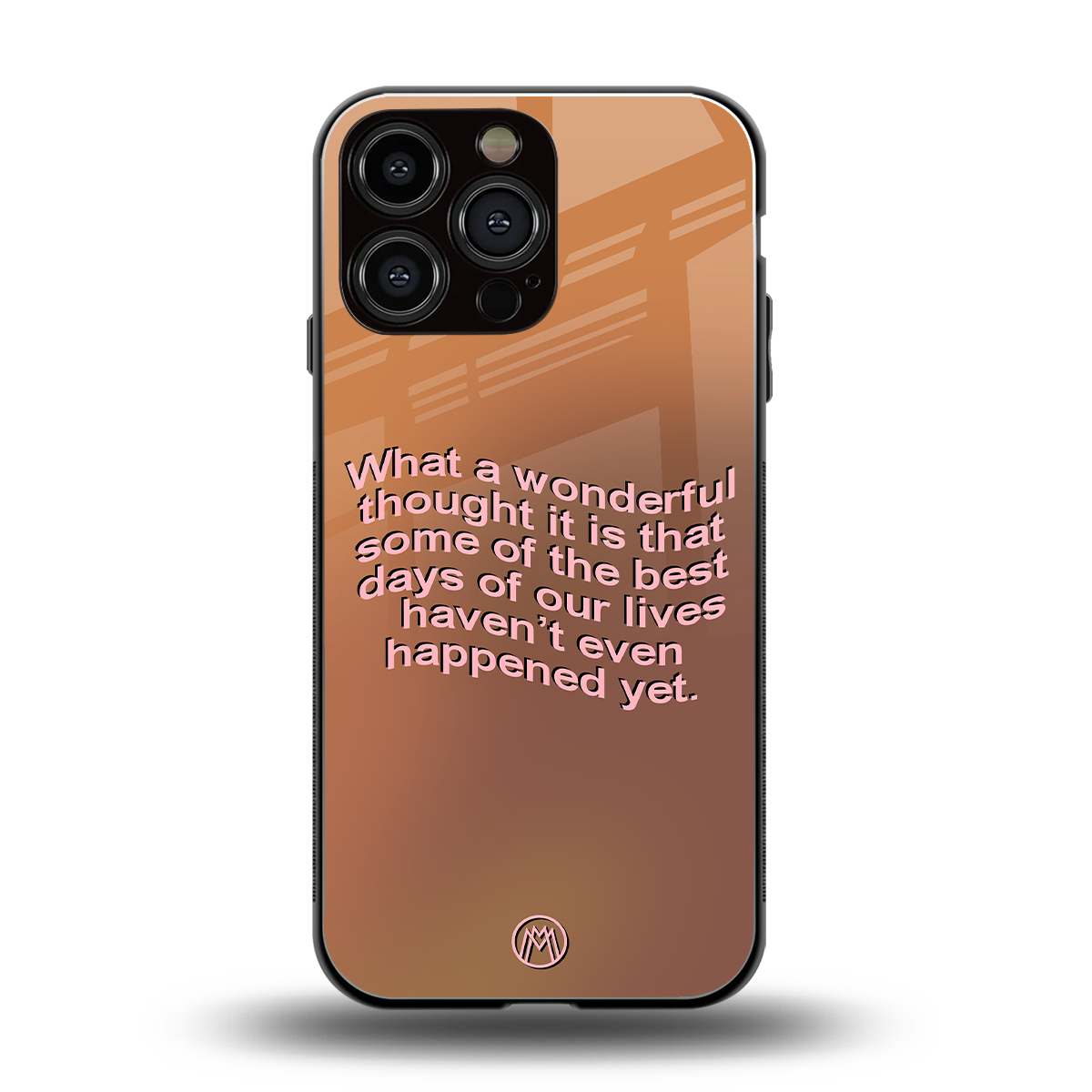 wonderful thought back phone cover | glass case for iphone 16 pro max