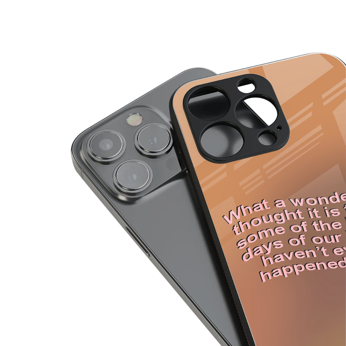wonderful thought back phone cover | glass case for iphone 16 pro max